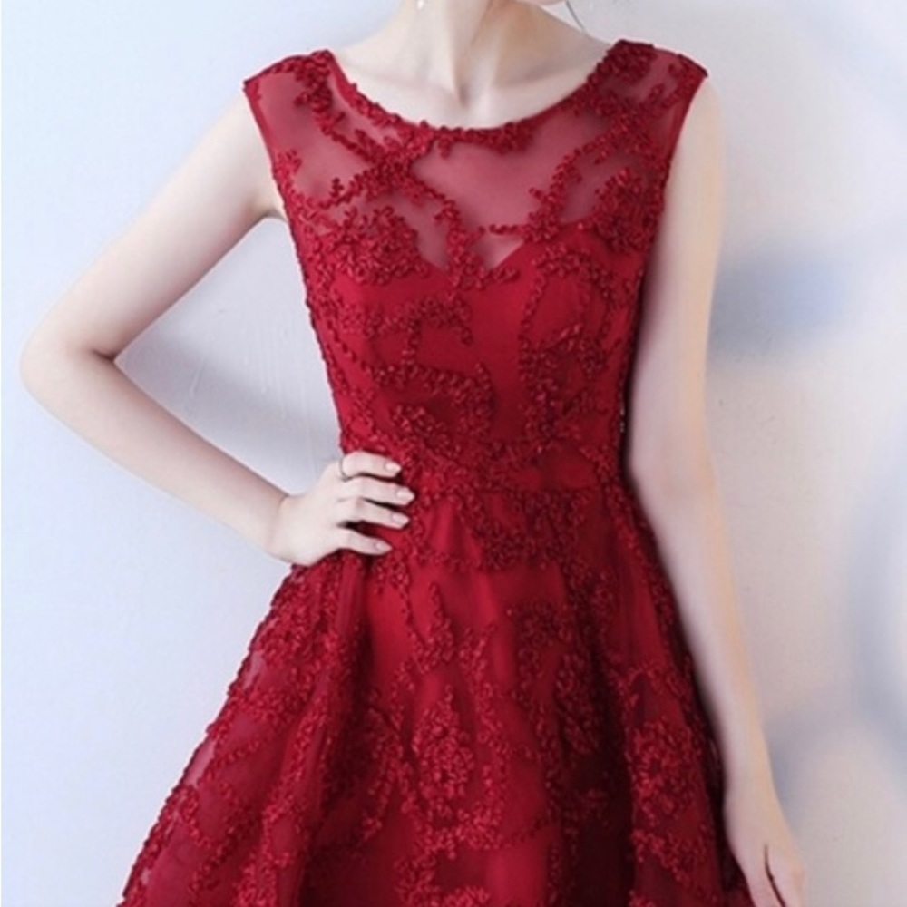 Red high-low dress NWT.